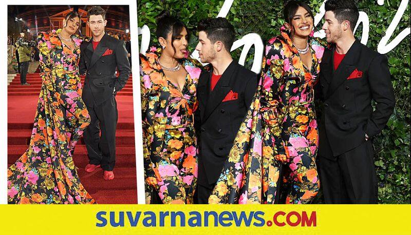 Nick Jonas Fixes Priyanka Chopra Dress on Red Carpet hls