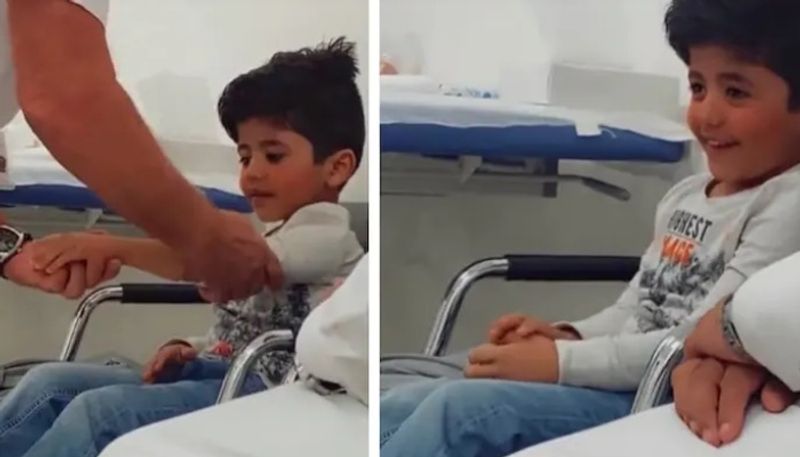 Little boy gets his prosthetic arm fitted in viral video