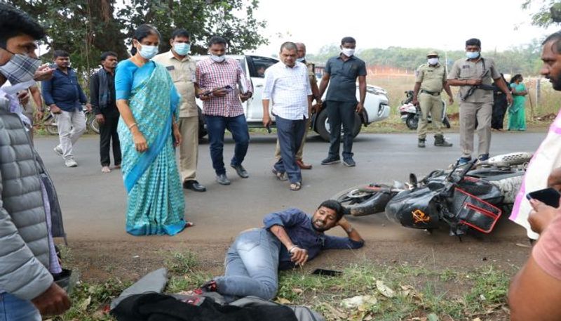 minister sabitha indrareddy helped road accident victims in vikarabad