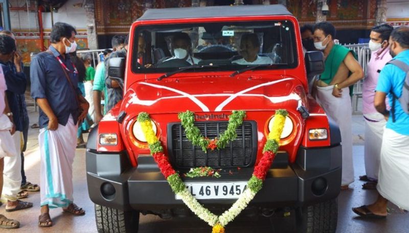 Mahindra Thar SUV handed over to Guruvayoor Temple