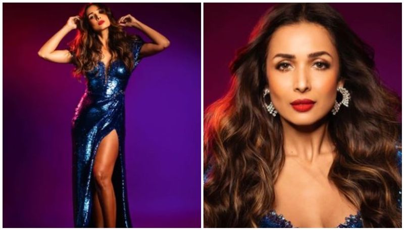 Malaika Arora proves sequined dress with a thigh slit