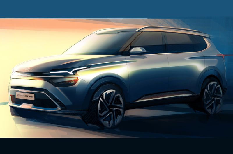 Kia Carens Official Sketches Revealed