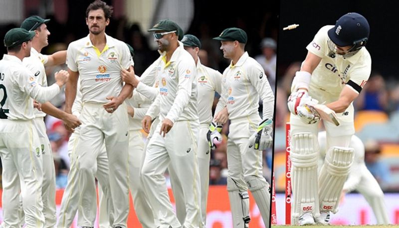 Australiva vs England Ashes 2021-22 Gabba Brisbane Mitchell Starc Rory Burns wicket 85-year series first sparks carnage Shane Warne trolled