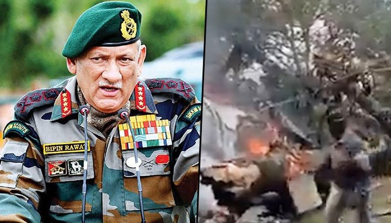 Army helicopter carrying senior defence officials crashes in Tamil Nadu CDS Gen Bipin Rawat on board gcw