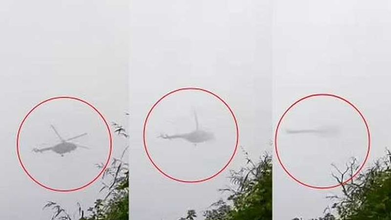 Helicopter crash due to bad weather... video taken by tourists