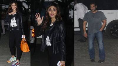 पति और बच्चों को अकेला छोड़ Salman Khan संग विदेश रवाना हुई Shilpa Shetty, पहन रखे थे 2 रंग के जूते