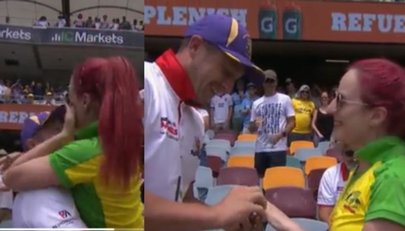 Ashes 2021-22, Australia vs England, AUS vs ENG, Gabba Test: English fan proposes to Aussie girl; here's what happened (WATCH)-ayh