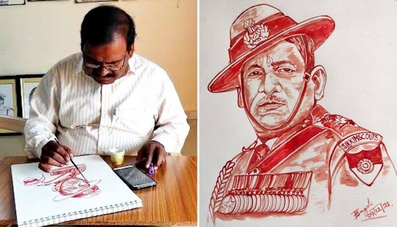 A school teacher's tribute in blood for General Bipin Rawat