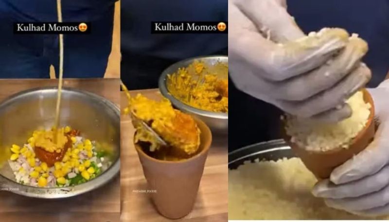 Man bakes cheesy momos in kulhad in viral video