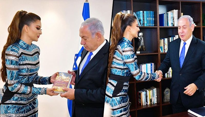 Urvashi Rautela meets ex-Israel PM Benjamin Netanyahu; gifts him Bhagavad Gita drb