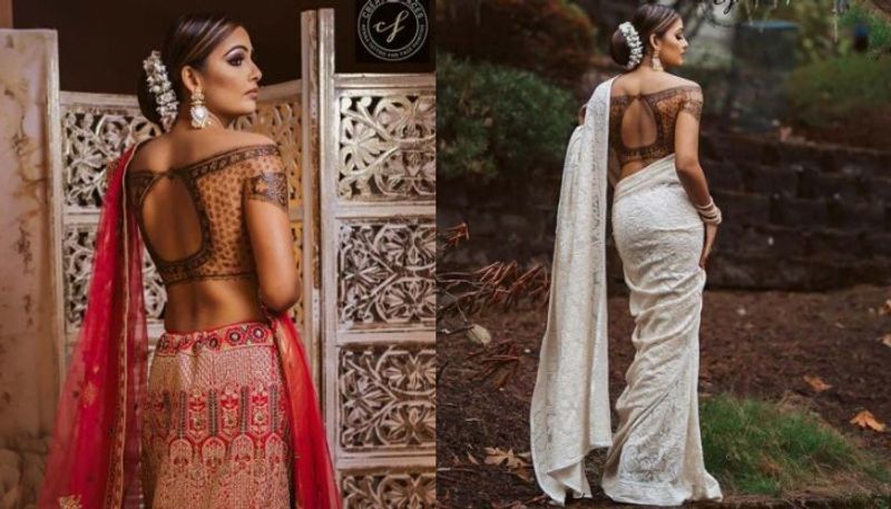 model meenu gupta wore henna blouse with lehenga