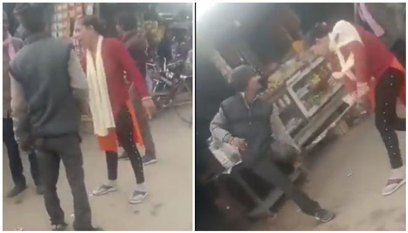 daughter attacked shopkeeper who beaten her father for five rupees