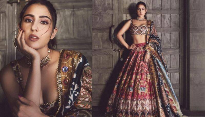 Sara Ali Khan in Floral Lehenga pics viral