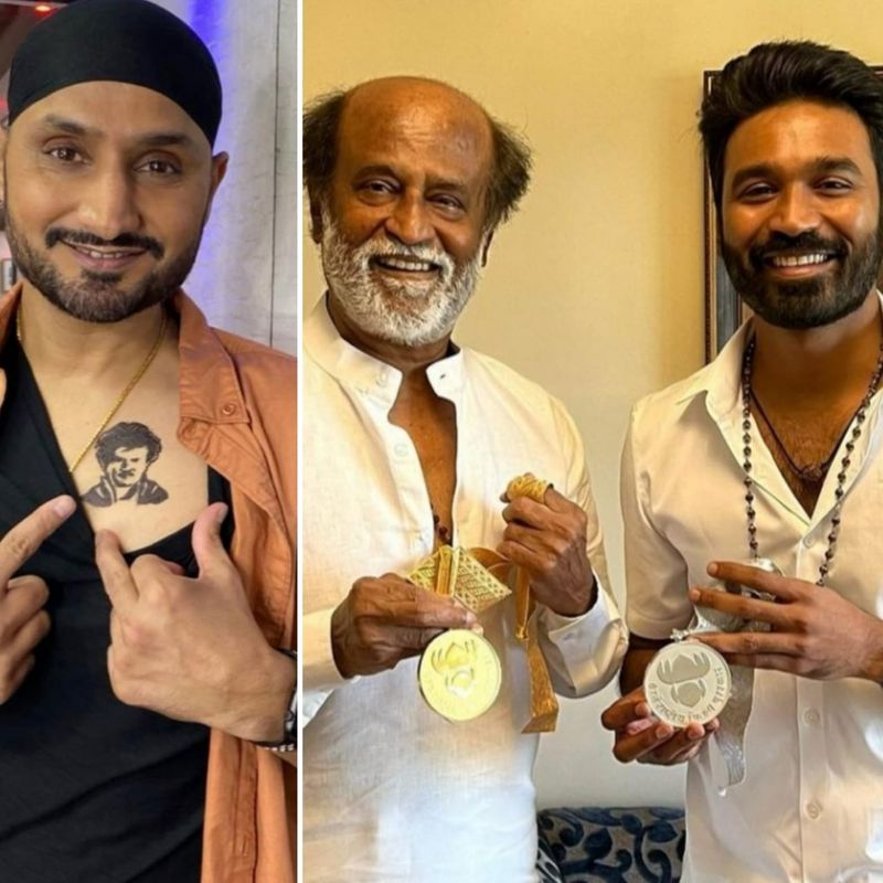 Rajinikanth birthday: Dhanush, Kalaiyarasan wish him; Harbhajan Singh gets his photo tattooed drb