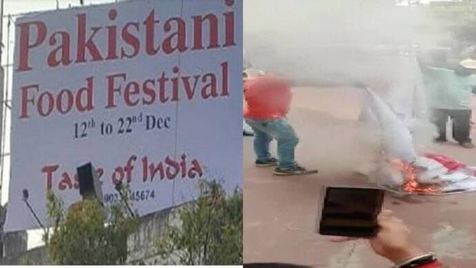 सूरत के रेस्तरां में हो रहा था Pakistani Food Festival का आयोजन, बजरंग दल ने बैनर में लगाई आग