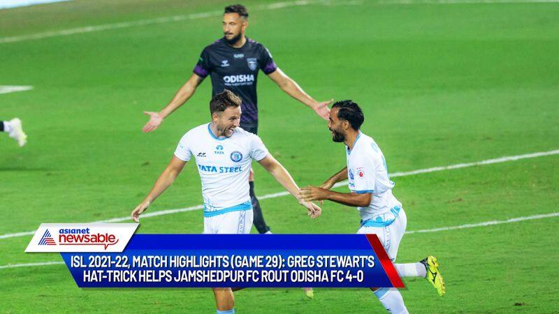 Indian Super League, ISL 2021-22, OFC vs JFC Match Highlights (Game 29): Greg Stewart's hat-trick helps Jamshedpur FC rout Odisha FC 4-0-ayh