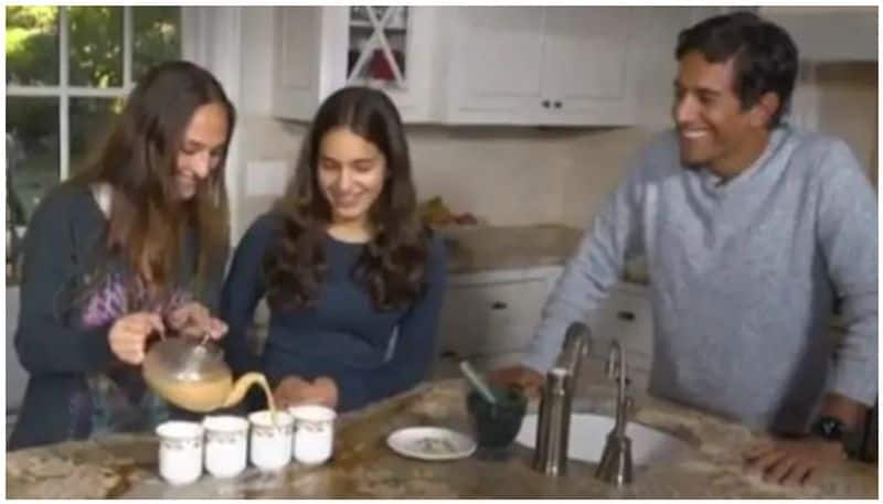 Dr Sanjay Gupta teaches daughters how make chai in viral video