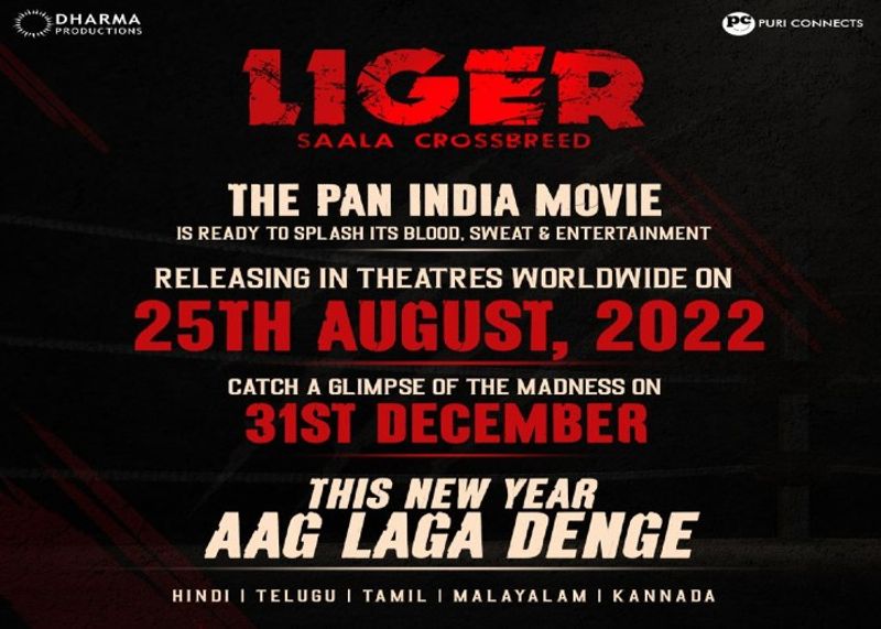 Liger Movie Releasing on 25 August 2022