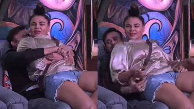 Bigg Boss 15 Updates: पति की गोद में बैठ सरेआम रोमांस करने लगी Rakhi Sawant तो सकपका गए सभी, ऐसा था रिएक्शन