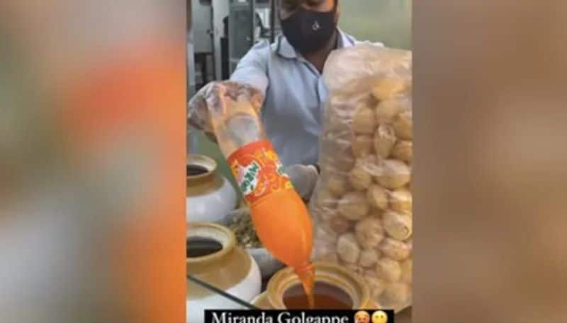 Viral video of Street Vendor Makes Mirinda Gol Gappe