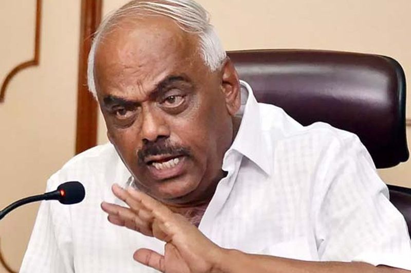 JDS Workers Protest Against Congress Leader ramesh Kumar  snr