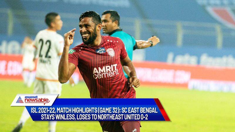 Indian Super League, ISL 2021-22, NEUFC vs SCEB, Match Highlights (Game 32): SC East Bengal stays winless, loses to NorthEast United 0-2-ayh