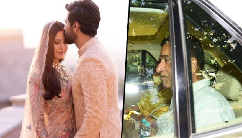 Vicky Kaushal Katrina Kaif arrive for puja at new residence with father Sham Kaushal [VIDEO]