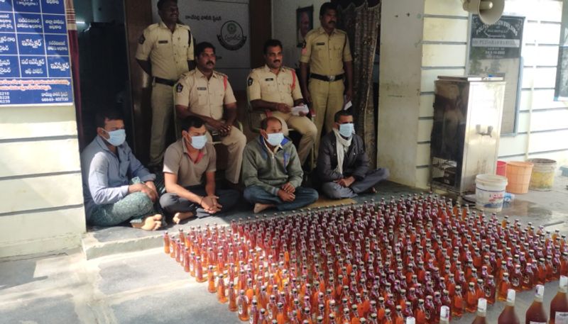 police seized liquor pondugula check post