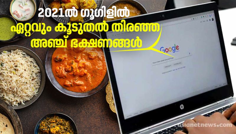 Top five Foods Indians Searched 2021