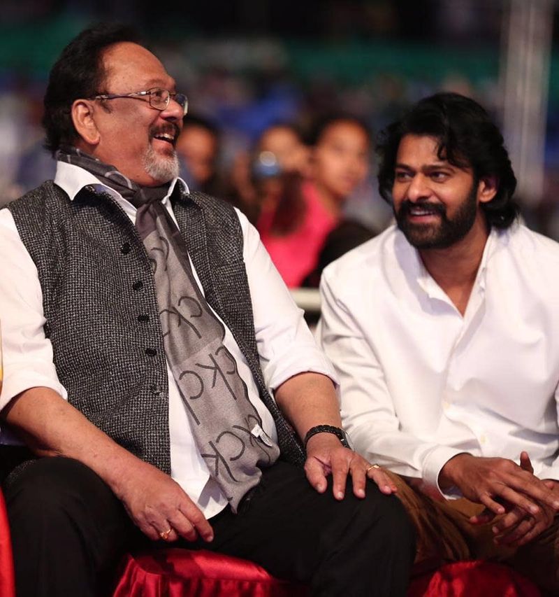 Prabhas reveals first look of Krishnam Raju in Radhe Shyam see pic of the rebel star here drb