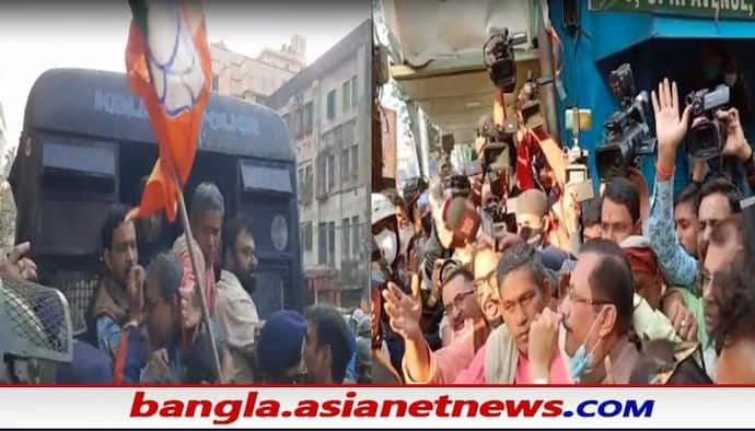 KMC Election 2021: কলকাতার পুরভোটের হিংসার প্রতিবাদ মিছিল বিজেপি-র, ভরদুপুরে রণক্ষেত্র মধ্য কলকাতা