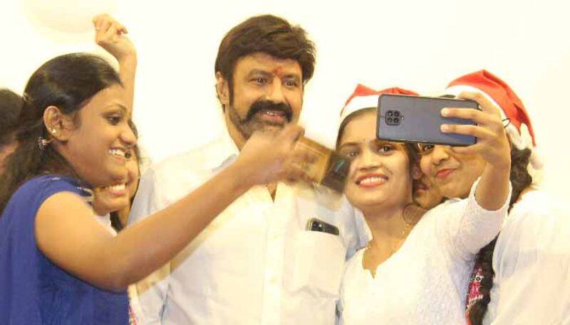 Cine Actor Balakrishna participates christmas celebrations in  Basavatarakam Indo American Cancer Hospital