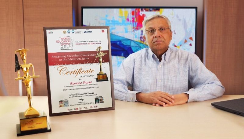 Ramana Prasad honoured at the World Education Summit 2021