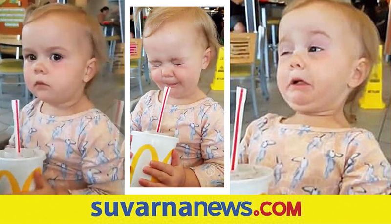 Toddler tastes CocaCola for the first time see Her reaction here akb