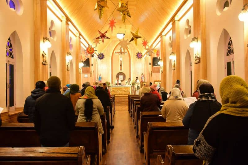 Christmas the main festival of the Christians  is being celebrated all over Tamil Nadu  at midnight yesterday and today