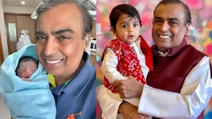 पोते का माथा चूमते दिखे Mukesh Ambani, दादा के साथ वायरल हो रहा पृथ्वी अंबानी का क्यूट Video