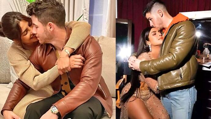 Priyanka Chopra को गोद में बैठा पति Nick Jonas ने किया Kiss, कपल ने यूं मनाया Christmas