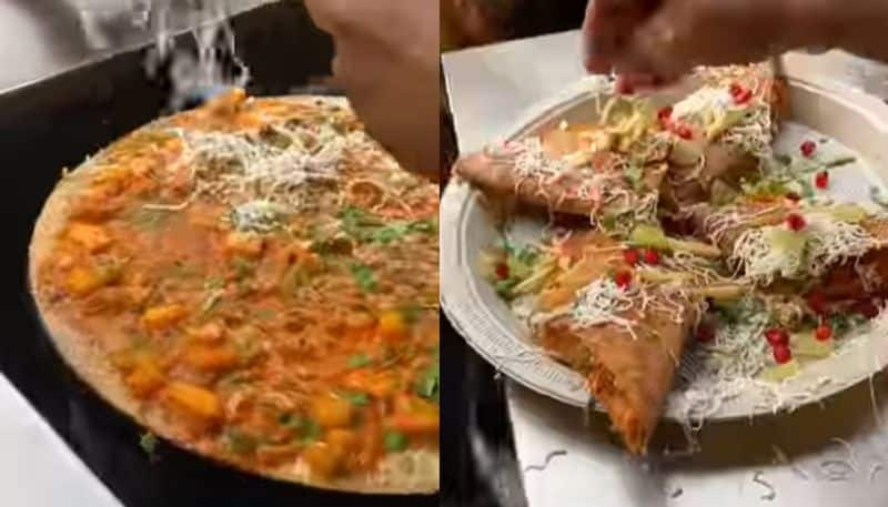 street food seller prepares fruits dosa