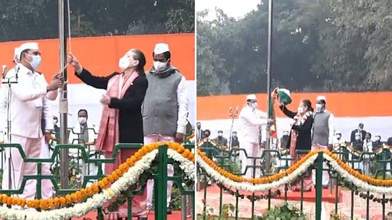 Congress flag fail at 137th Foundation Day; social media in splits, calls it a bad omen