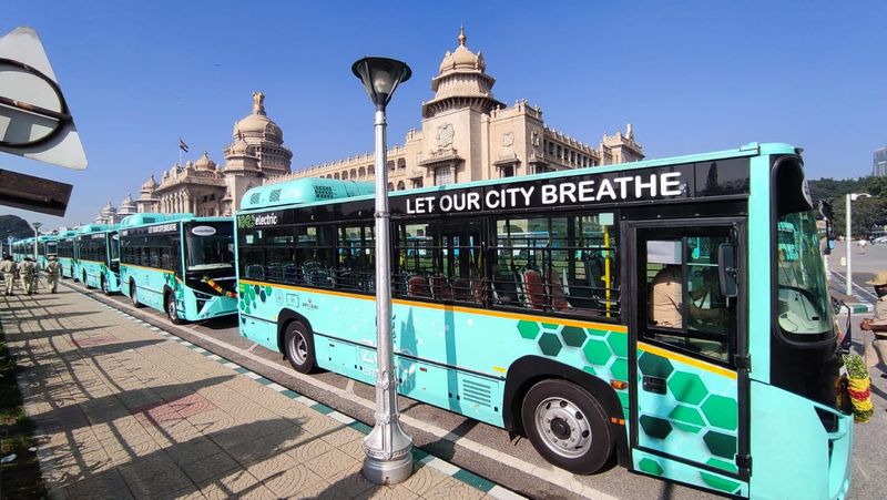 Bengaluru: BMTC electric bus drivers claim being 'underpaid', stage protest at Shantinagar bus depot vkp