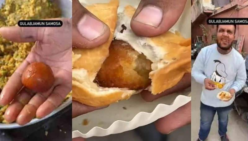 Food blogger tries samosa with gulab jamun in viral video