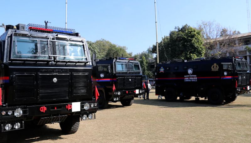 Jammu and Kashmir Police inducts Black Panther vehicles for anti terror operations monitoring gcw