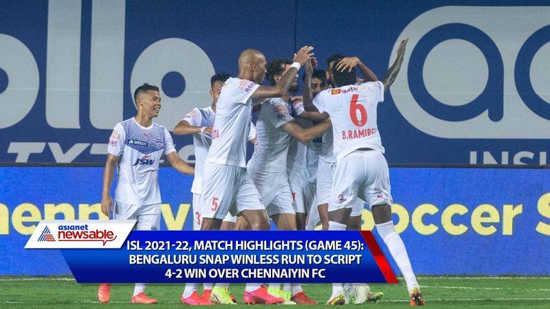 Indian Super League, ISL 2021-22, CFC vs BFC Match Highlights (Game 45): Bengaluru FC snaps winless run to script 4-2 win over Chennaiyin FC-ayh