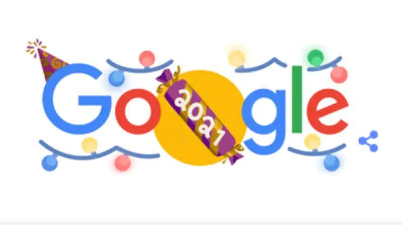 Google Celebrates New Years Eve 2021 with a colourful Doodle