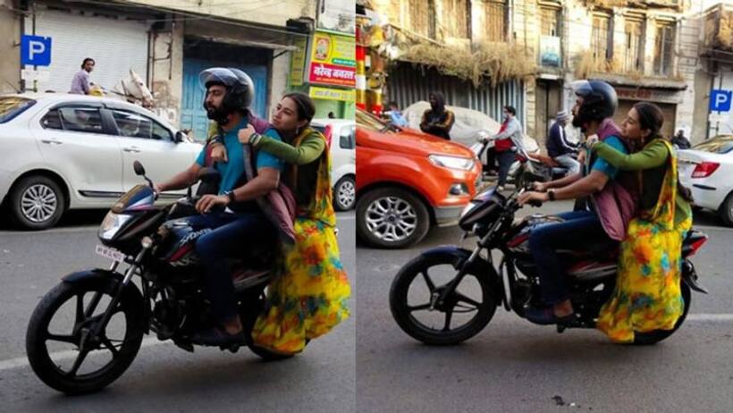 मुश्किल में फंसे विक्की कौशल और सारा अली खान, फर्जी नंबर प्लेट की बाइक से की फिल्म लुका छिपी 2 की शूटिंग