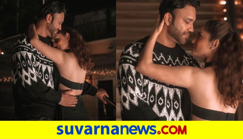 New bride Ankita Lokhande rocks a backless dress tightly hugs hubby Vicky Jain as they welcome 2022 dpl