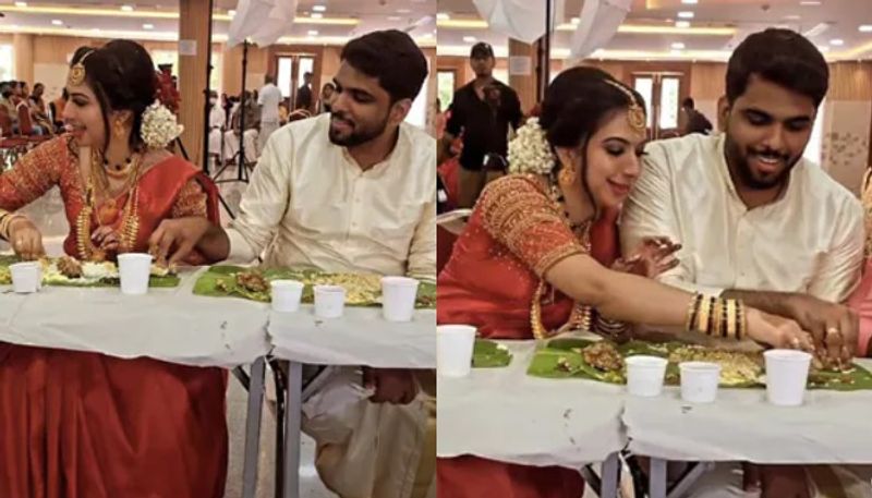 Groom Steals Food From Brides Plate viral video