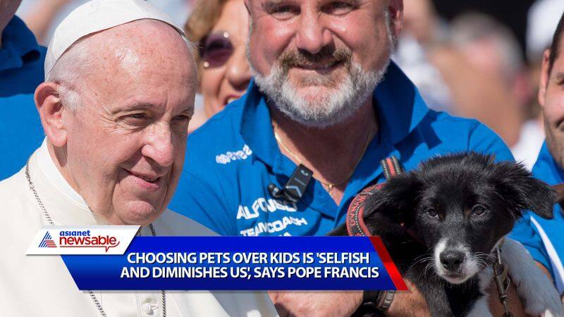 Choosing pets over kids is selfish and diminishes us says Pope Francis