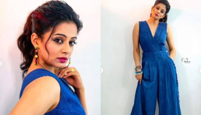 Priyamani new photoshoot in blue jumpsuit