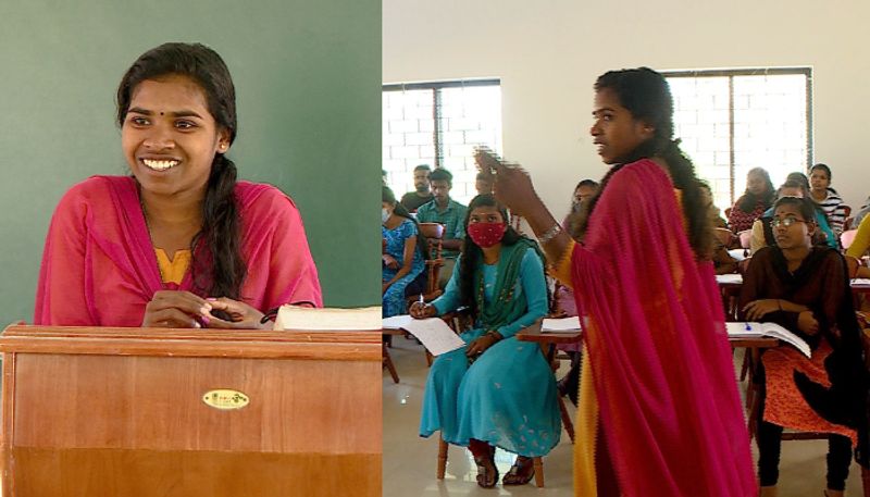 25 year tribe women became assistant professor in college where she studied